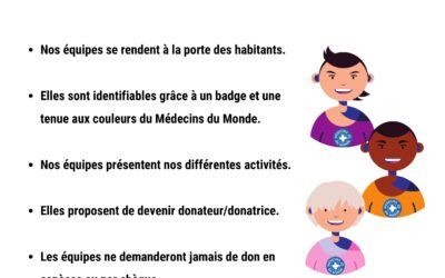 Médecins du Monde – Opération en porte-à-porte en août