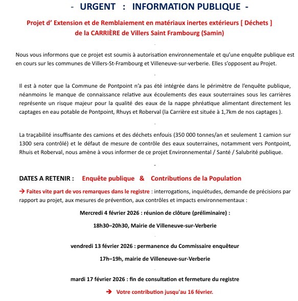 Projet d&rsquo;extension et renouvellement de la carrière de sables siliceux de butte du Moulin