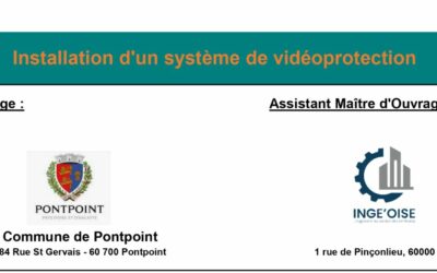 Installation du système de vidéoprotection de Pontpoint – Financement
