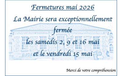 Fermetures exceptionnelles
