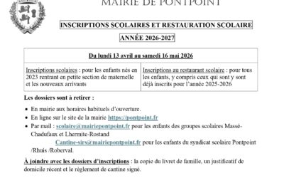 Inscriptions Cantine/École